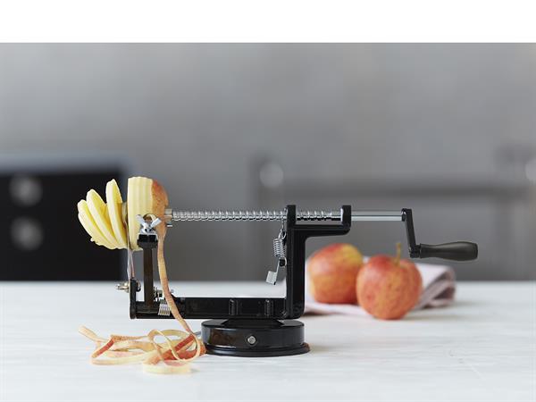 Äppleskreller / Potatisskalare med sugepropp feste, svart
