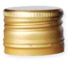 Aluminiumskuekapsel gevind, pp 31,5 -24 mm høje, guldfarvet, 100 stk