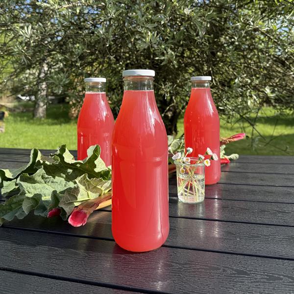 Saftflaska af glas med skruvlock, 1 liter